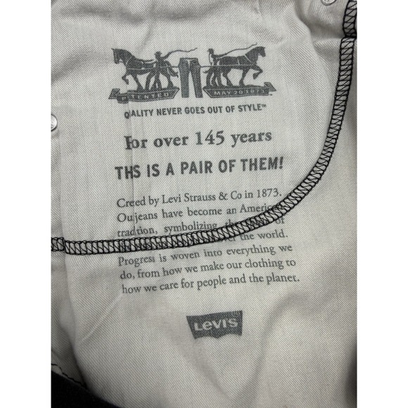 Levis 559 Mens 38x30 Black Relaxed Straight Fit Jeans WaterLess - Picture 4 of 13